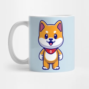 Cute Shiba Inu Standing Cartoon Mug